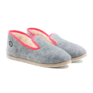 pantoufles gris rose Jules & Jenn - 60€
