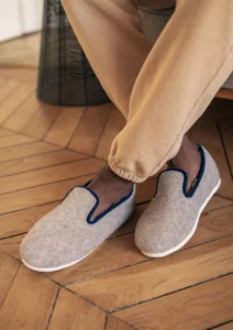 chaussons martin beige marine