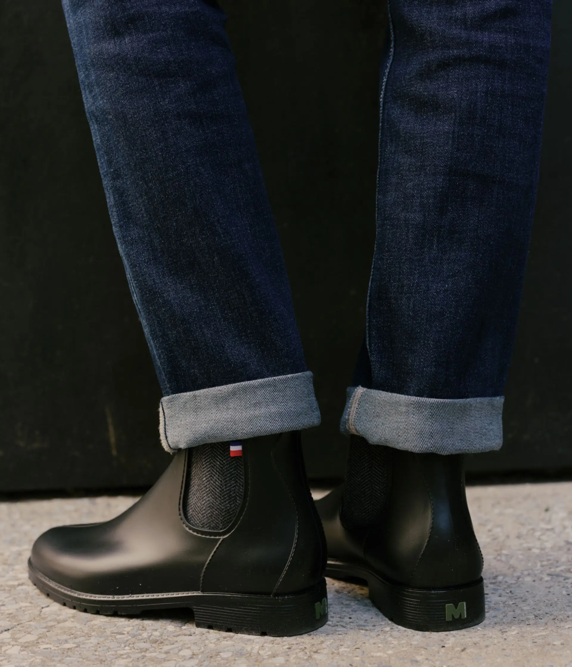 boots montpluie noir