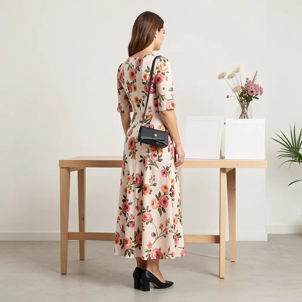 quelle chaussure avec une robe longue fleurie