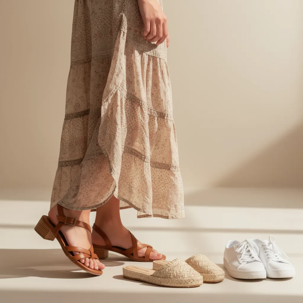 quelle chaussure avec robe longue boheme