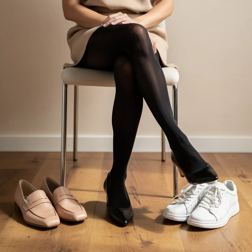 quelles chaussures avec collants noirs opaques