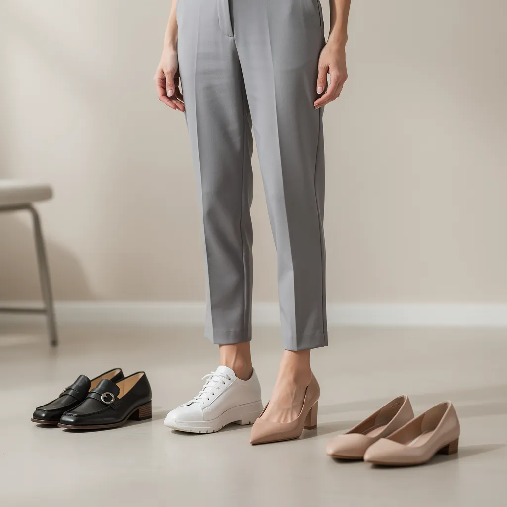 quelles chaussures avec un pantalon gris femme
