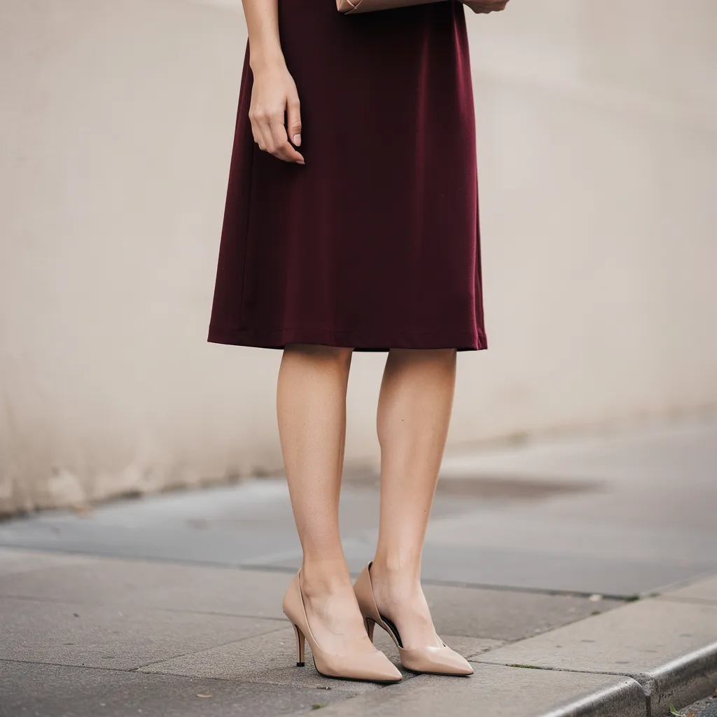 quelles chaussures avec une robe bordeaux